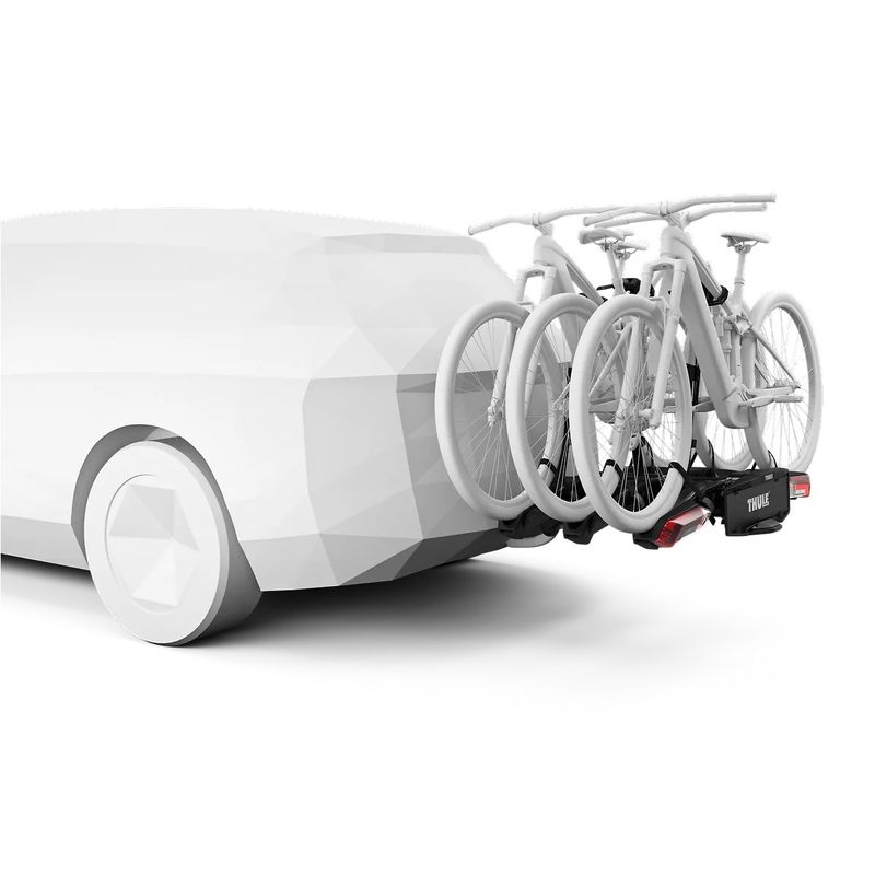 Sport si Outdoor - Ciclism - Accesorii pentru biciclete - Suporturi accesorii biciclete - Suport pentru 3 biciclete Thule Epos 979100 cu prindere pe carligul de remorcare (13pini) - Infinity.ro