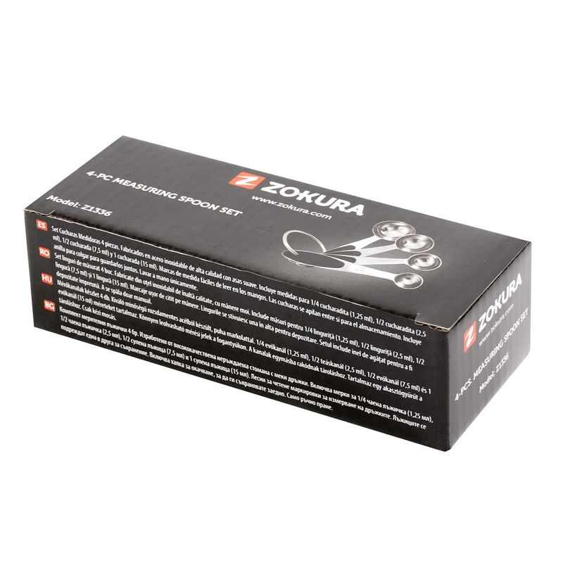 Casa si Gradina - Bucatarie si vesela - Ustensile bucatarie - Ustensile de masurat de bucatarie - Set 4 lingurite masurare ingrediente, inox - Zokura - Infinity.ro