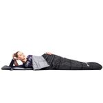 Sport si Outdoor - Camping - Saci de dormit - Sac de dormit, turistic, negru si gri, 220x50/80 cm, Springos - Infinity.ro