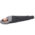 Sport si Outdoor - Camping - Saci de dormit - Sac de dormit, turistic, negru si gri, 220x50/80 cm, Springos - Infinity.ro