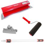 Casa si Gradina - Constructii - Vopsea si tencuieli - Unelte de vopsit si tencuit - Set gletiera profesionala, inox, 100 cm x 0.3 mm, suport, maner prelungitor, rola gletuit, Strend Pro - Infinity.ro