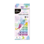 Carti si Birotica - Rechizite - Pictura si desen - Acuarele si culori - Set 12 acuarele pentru pictura, vopsele acrilice pastel, Kidea FAAP12KA - Infinity.ro