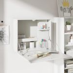 Casa si Gradina - Mobilier - Mese si birouri - Birouri - Birou de perete, suspendat, pliabil, MDF, cu raft, alb, max 40 kg, 60x21.5x50 cm - Infinity.ro