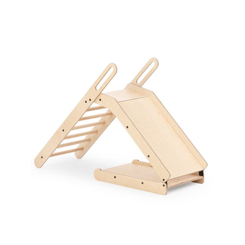 Jucarii, Copii si Bebe - Jucarii si jocuri - Jucarii de exterior - Tobogane copii - Tobogan pliabil din lemn MamaToyz, cu 2 inaltimi, 160x50x100 cm - Infinity.ro