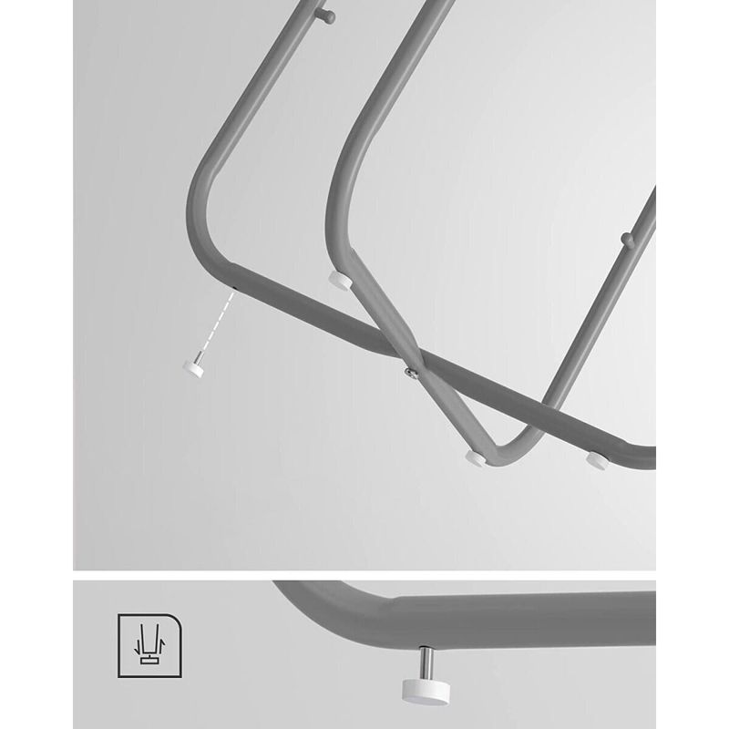 Casa si Gradina - Mobilier - Mese si birouri - Mese bucatarie si dining - Masa rotunda cu cos depozitare, pal, baza otel, gri si alb, 45x50 cm, Artool - Infinity.ro