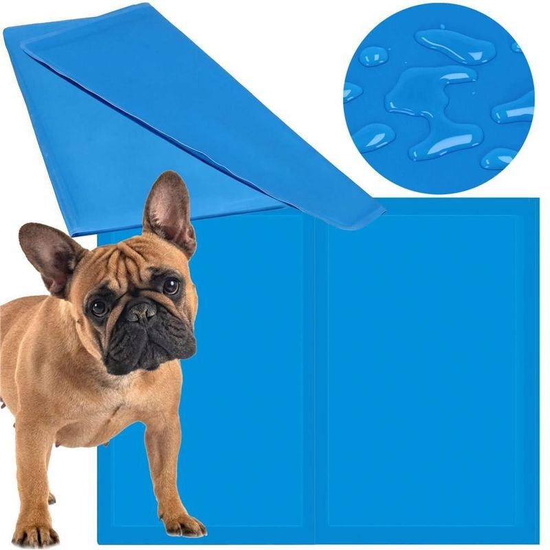 Petshop - Accesorii petshop - Culcusuri si custi - Culcusuri si saltele - Covoras cu efect de racire pentru caine/pisica, impermeabil, albastru, marime M, 40x30 cm, Springos - Infinity.ro