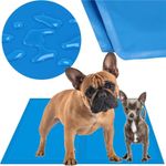 Petshop - Accesorii petshop - Culcusuri si custi - Culcusuri si saltele - Covoras cu efect de racire pentru caine/pisica, impermeabil, albastru, marime M, 40x30 cm, Springos - Infinity.ro