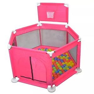 Tarc copii cu 50 de bile colorate, loc de joaca, roz, interior - exterior