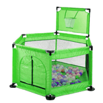 Casa si Gradina - Mobilier - Mobilier copii - Tarcuri copii - Tarc copii cu 50 de bile colorate, loc de joaca, Verde, interior - exterior - Infinity.ro