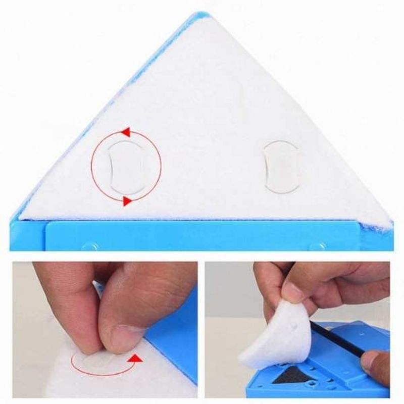 Market - Curatenie si intretinere casa - Produse menaj - Accesorii curatenie - Set 2 buc Bureti pentru Spalator Geamuri Dublu cu Magnet cu Grosime intre 5 si 15 mm, Albe - Infinity.ro