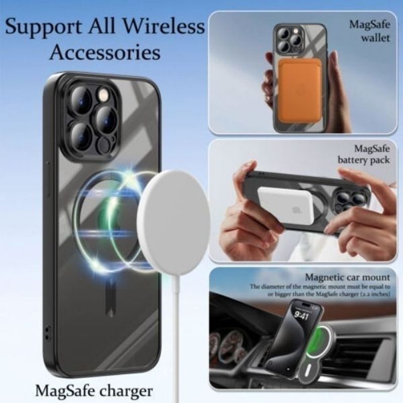 Laptop, Telefoane si Tablete - Telefoane mobile si accesorii - Accesorii Telefoane - Huse telefoane - Husa si Folie Protectie pentru iPhone 16 Pro TPU, Protectie si pentru Camera, MagSafe, Anti-Alunecare - Infinity.ro