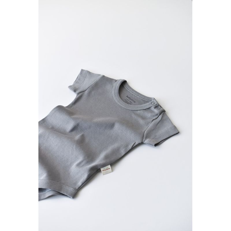 Fashion, accesorii si bijuterii - Copii - Imbracaminte copii - Body-uri copii - Body din bumbac organic Gri BabyCosy (Marime: 12-18 Luni) - Infinity.ro