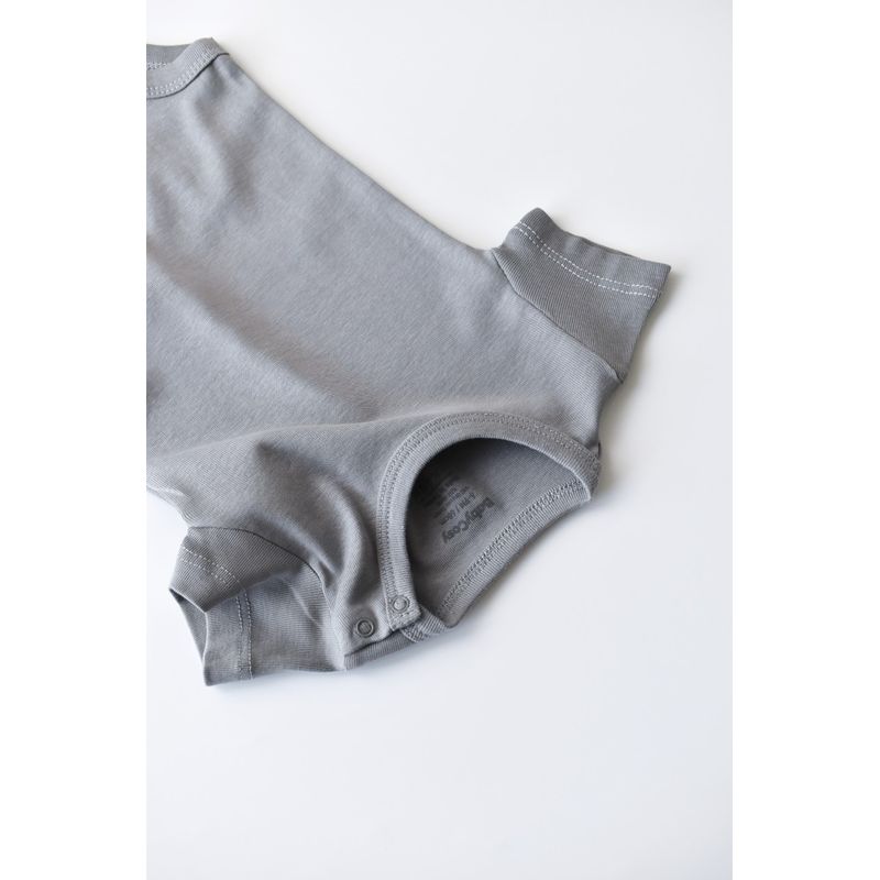 Fashion, accesorii si bijuterii - Copii - Imbracaminte copii - Body-uri copii - Body din bumbac organic Gri BabyCosy (Marime: 3-6 Luni) - Infinity.ro