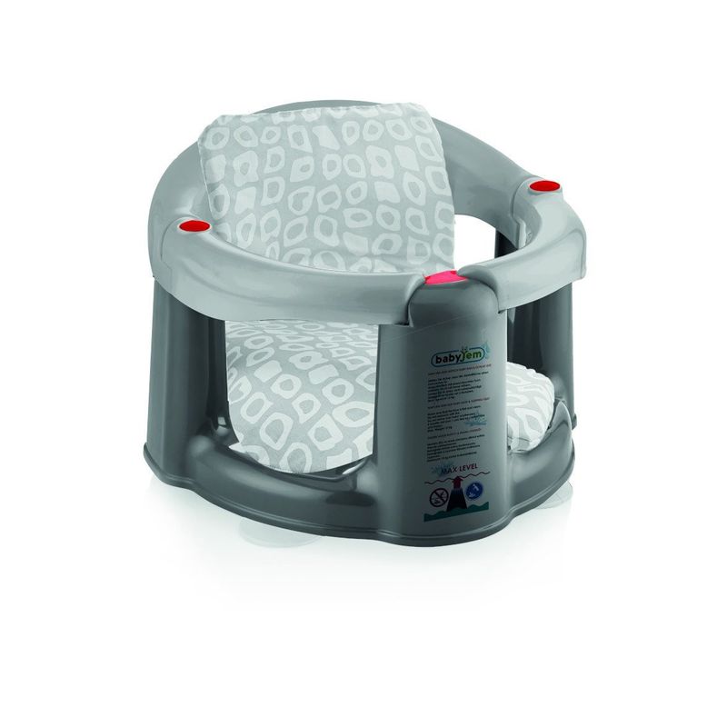 Jucarii, Copii si Bebe - Hrana si alaptare - Scaune de masa bebe - Pernuta pentru scaunul de masa sau baie, BabyJem, 26x40 cm (Culoare: Gri) - Infinity.ro