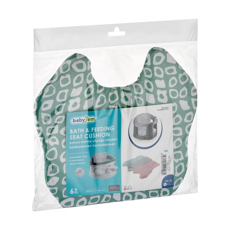 Jucarii, Copii si Bebe - Hrana si alaptare - Scaune de masa bebe - Pernuta pentru scaunul de masa sau baie, BabyJem, 26x40 cm (Culoare: Gri) - Infinity.ro