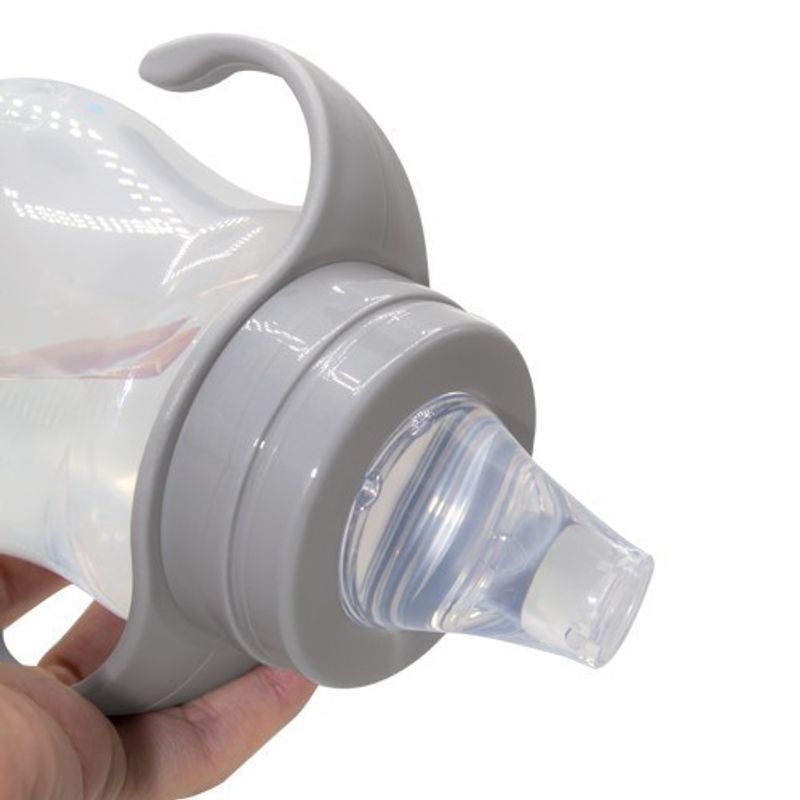 Jucarii, Copii si Bebe - Hrana si alaptare - Biberoane, suzete si accesorii hranire - Articole hranire bebelusi - Biberon cu toarte si tetina din silicon BabyJem (Culoare: Portocaliu) - Infinity.ro