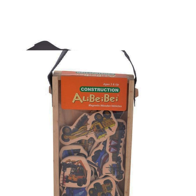Jucarii, Copii si Bebe - Jucarii si jocuri - Jucarii & jocuri educative - Jocuri si jucarii educative - Set vehicule magnetice din lemn, 20 piese, 7Toys - Infinity.ro