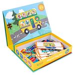 Jucarii, Copii si Bebe - Jucarii si jocuri - Jucarii & jocuri educative - Jocuri si jucarii educative - Joc educativ cu piese puzzle magnetice, vehicule, 7Toys - Infinity.ro