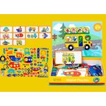 Jucarii, Copii si Bebe - Jucarii si jocuri - Jucarii & jocuri educative - Jocuri si jucarii educative - Joc educativ cu piese puzzle magnetice, vehicule, 7Toys - Infinity.ro