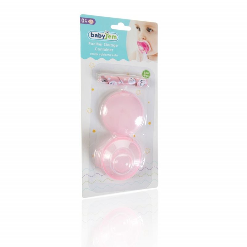 Jucarii, Copii si Bebe - Hrana si alaptare - Biberoane, suzete si accesorii hranire - Suzete si accesorii - Cutiuta pentru suzeta cu lantisor BabyJem (Culoare: Bleu) - Infinity.ro