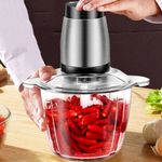 Electronice si Electrocasnice - Electrocasnice bucatarie - Mixere, tocatoare & roboti de bucatarie - Blendere si mini tocatoare - Aparat de tocat electric, 850W 2L, cu 2 viteze, din otel inoxidabil, argintiu - 2L - Infinity.ro