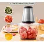 Electronice si Electrocasnice - Electrocasnice bucatarie - Mixere, tocatoare & roboti de bucatarie - Blendere si mini tocatoare - Aparat de tocat electric, 850W 2L, cu 2 viteze, din otel inoxidabil, argintiu - 2L - Infinity.ro