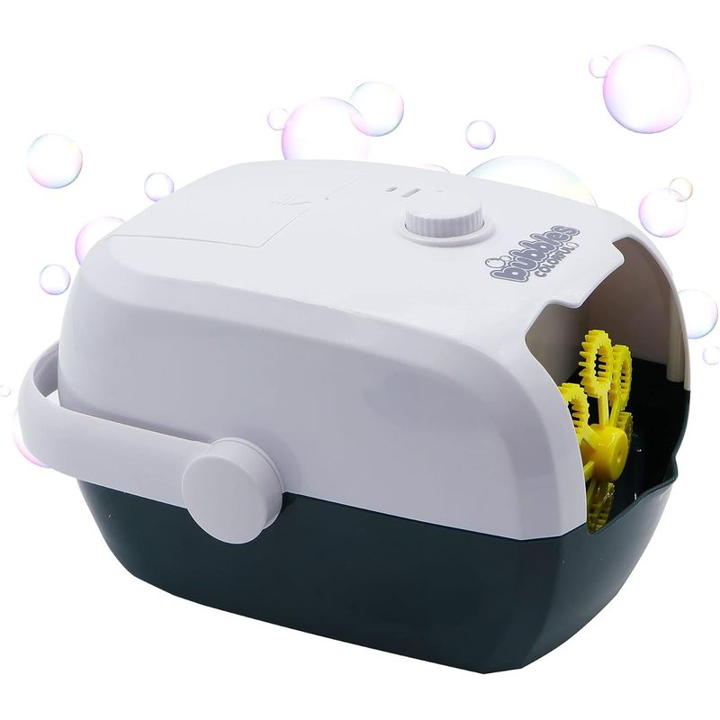 Jucarii, Copii si Bebe - Jucarii si jocuri - Jucarii & jocuri educative - Jucarii interactive - Aparat automat de facut baloane de sapun, portabila, pentru petreceri, rincarcabila, alb-albastru - Infinity.ro