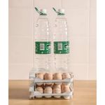 Casa si Gradina - Mobilier - Organizare si depozitare - Recipiente depozitare - Recipient depozitare oua, Capacitate 32 oua, cu 2 sertare, din plastic gri-transparent - Gri/Transparent - Infinity.ro