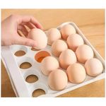 Casa si Gradina - Mobilier - Organizare si depozitare - Recipiente depozitare - Recipient depozitare oua, Capacitate 32 oua, cu 2 sertare, din plastic gri-transparent - Gri/Transparent - Infinity.ro