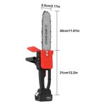Casa si Gradina - Constructii - Scule electrice si accesorii - Fierastraie electrice - Drujba electrica cu lant, putere 1200W, 2 Acumulatori de 48V, 4200rpm, rosu-negru - Infinity.ro