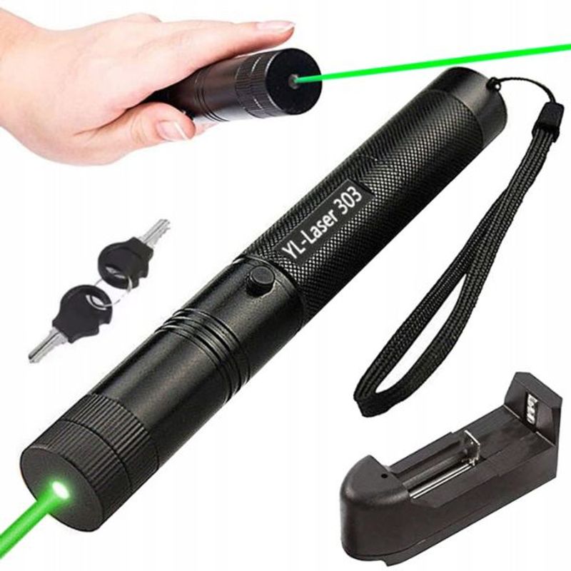 Casa si Gradina - Corpuri si surse de iluminat - Iluminat exterior - Lanterne - Laser pointer verde pentru prezentari,Putere < 10.000 MW - Negru - Infinity.ro