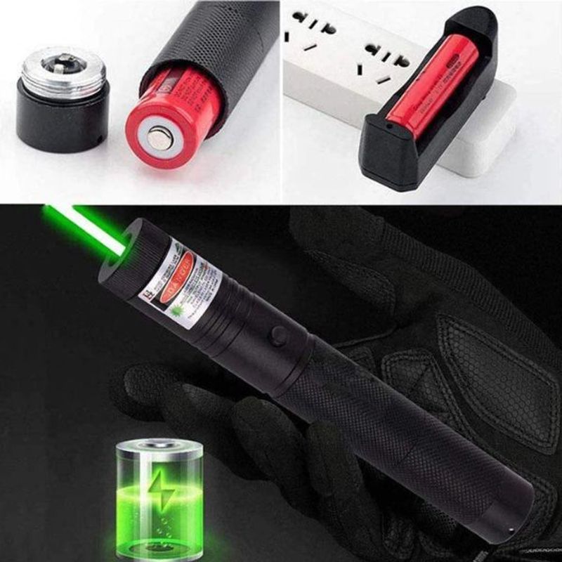 Casa si Gradina - Corpuri si surse de iluminat - Iluminat exterior - Lanterne - Laser pointer verde pentru prezentari,Putere < 10.000 MW - Negru - Infinity.ro