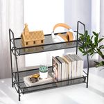 Casa si Gradina - Bucatarie si vesela - Organizare si depozitare bucatarie - Organizator metalic multifunctional, cu 2 nivele, ideal pentru cosmetice sau condimente, negru - Infinity.ro