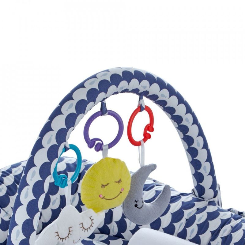 Casa si Gradina - Mobilier - Mobilier copii - Saltele patut copii - Salteluta BabyNest cu bara jucarii Between parents (Culoare: Turcoaz) - Infinity.ro