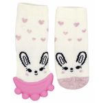 Jucarii, Copii si Bebe - Jucarii si jocuri - Jucarii bebelusi - Jucarii pentru dentitie - Sosete cu accesoriu dentitie BabyJem Teether Socks (Culoare: Gri) - Infinity.ro