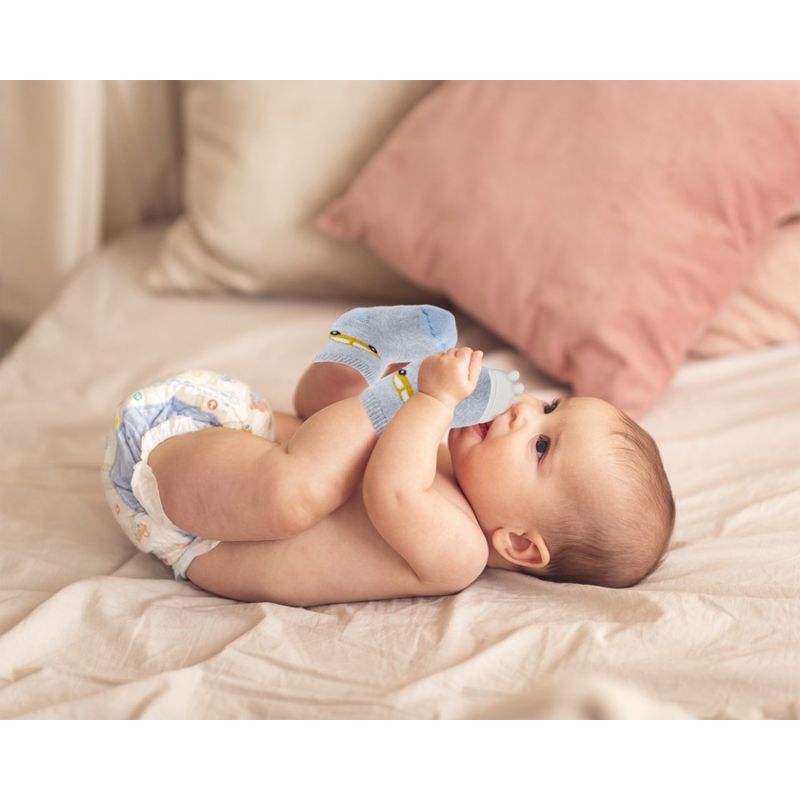 Jucarii, Copii si Bebe - Jucarii si jocuri - Jucarii bebelusi - Jucarii pentru dentitie - Sosete cu accesoriu dentitie BabyJem Teether Socks (Culoare: Gri) - Infinity.ro