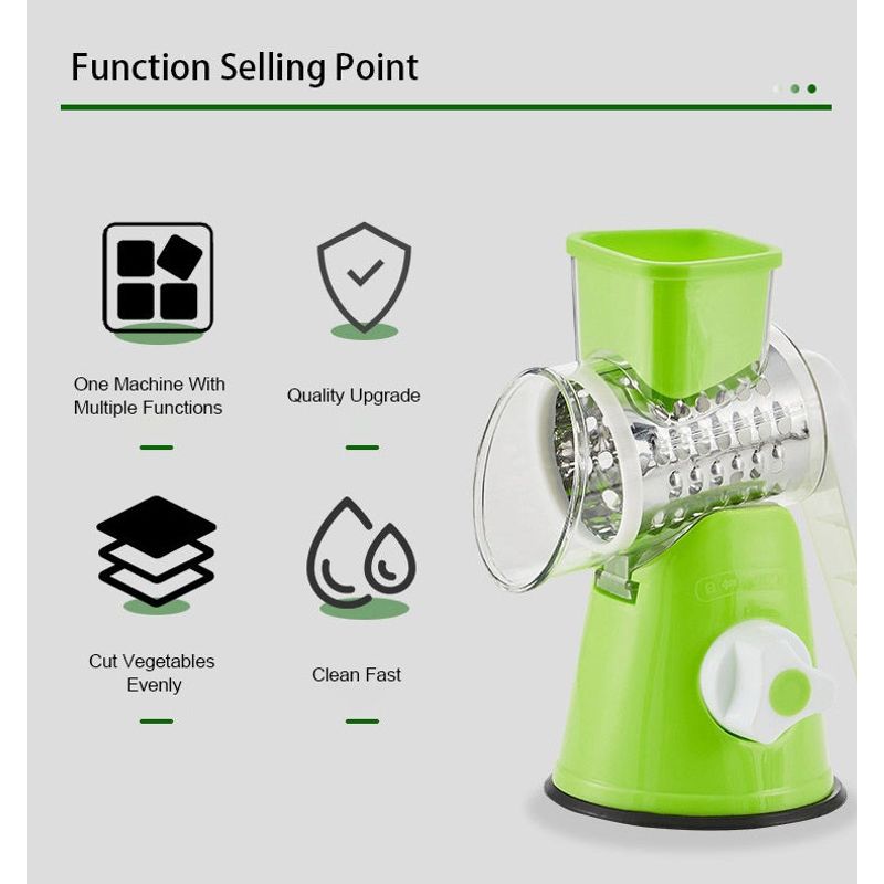 Casa si Gradina - Bucatarie si vesela - Ustensile bucatarie - Razatori si curatatoare - Razatoare de masa 3 in 1, manuala, pentru fructe si legume - Infinity.ro