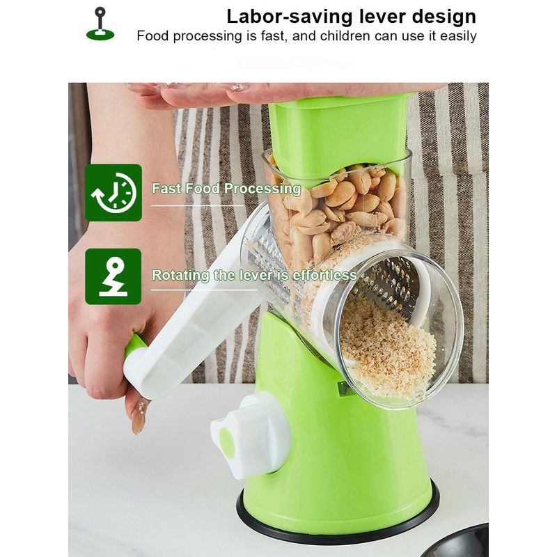 Casa si Gradina - Bucatarie si vesela - Ustensile bucatarie - Razatori si curatatoare - Razatoare de masa 3 in 1, manuala, pentru fructe si legume - Infinity.ro