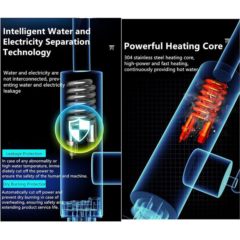 Casa si Gradina - Sanitare - Instalatii hidro - Robineti - Robinet Electric din Inox pentru Incalzire Instanta a Apei, Putere 3000W, Calitate Premium - Infinity.ro