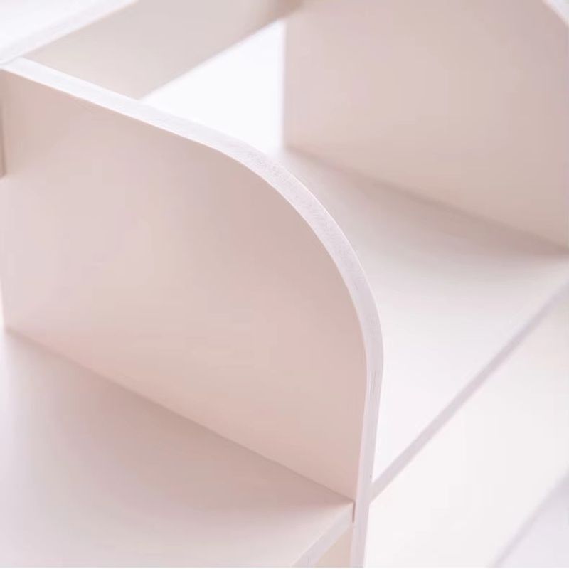 Casa si Gradina - Mobilier - Biblioteci si rafturi - Etajere - Etajeta pentru Birou, cu 6 Compartimente si un Sertar, PVC, 55x14x34cm, Alb - Infinity.ro