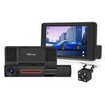 Auto si Moto - Electronice auto - Camere auto si DVR - Camera Tripla Auto DVR, Display 4", Full HD 1080p, Unghi de 170°, Negru - Infinity.ro