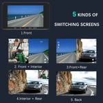 Auto si Moto - Electronice auto - Camere auto si DVR - Camera Tripla Auto DVR, Display 4", Full HD 1080p, Unghi de 170°, Negru - Infinity.ro