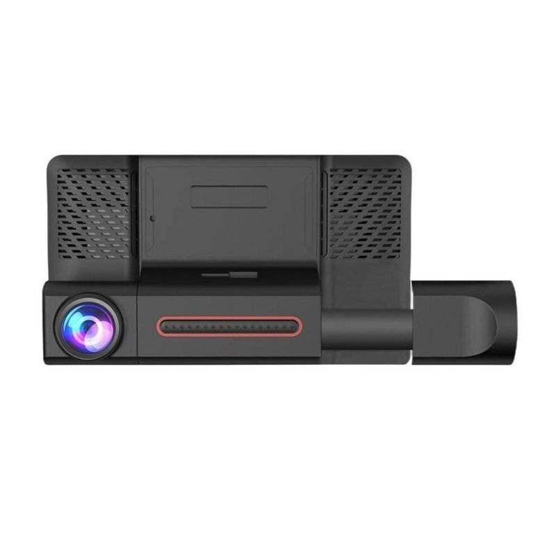 Auto si Moto - Electronice auto - Camere auto si DVR - Camera Tripla Auto DVR, Display 4", Full HD 1080p, Unghi de 170°, Negru - Infinity.ro