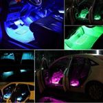 Auto si Moto - Electrice auto - Iluminare si semnalizare - Lumini ambientale - Kit lumini auto 48 LED-uri, Iluminare RGB, Control cu telecomanda - Negru - Infinity.ro