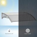 Casa si Gradina - Gradina si terasa - Umbrele si pavilioane - Umbrele - Copertina marchiza, policarbonat, transparent, 100x80x23 cm - Infinity.ro