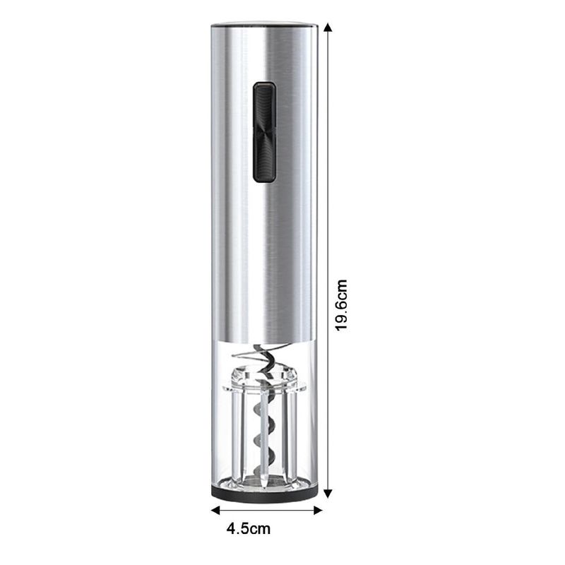 Casa si Gradina - Bucatarie si vesela - Accesorii bar - Tirbusoane si dopuri - Set cu tirbuson electric si cutter, cu incarcare USB, argintiu - Infinity.ro