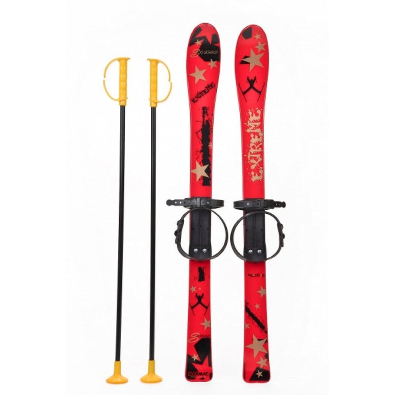 Sport si Outdoor - Sporturi de iarna - Ski - Skiuri - Schiuri Marmat din plastic pentru copii 5 ani+, 90 cm, rosu - 6128 - Infinity.ro