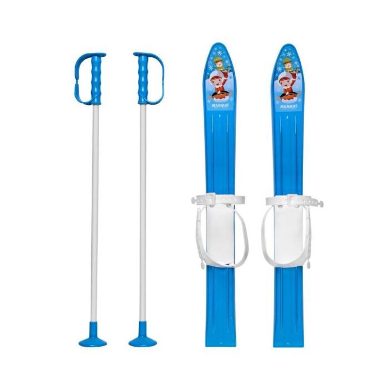 Sport si Outdoor - Sporturi de iarna - Ski - Skiuri - Schiuri din plastic pentru copii de 3 ani+, Marmat, 60 cm, albastru - 6098 - Infinity.ro