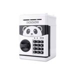 Carti si Birotica - Birotica - Accesorii de birou - Pusculite - Pusculita Panda pentru copii 3 ani+, cu functie ATM, cod pin si seif, alb cu negru - Infinity.ro