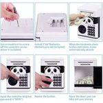 Carti si Birotica - Birotica - Accesorii de birou - Pusculite - Pusculita Panda pentru copii 3 ani+, cu functie ATM, cod pin si seif, alb cu negru - Infinity.ro